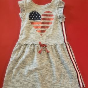NWOT Cat & Jack gray patriotic dress